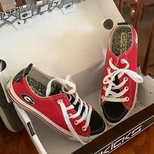 University of Georgia sneakers. Red and black. Size 6